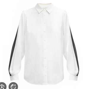 Elie Tahari black and white blouse NWT